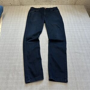 Mugsy Jeans Darkest Blues‎ Mens 32x32 Slim Fit Stretch Dark Wash Denim Pants